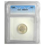 1960 Dime ICG MS67+