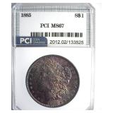 1885 Morgan MS67 LISTS $2100