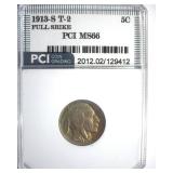 1913-S T2 Nickel MS66 Full Strike LISTS $7250
