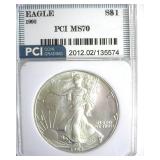 1992 Silver Eagle MS70 LISTS $1350