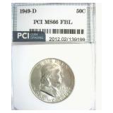1949-D Franklin MS66 FBL LISTS $1000