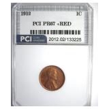 1912 Cent PR67+ RD LISTS $17500 IN 66