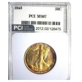 1943 Walking Liberty MS67 LISTS $650