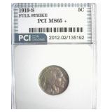 1919-S Nickel MS65+ Full Strike LISTS $40000