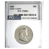 1963 Franklin PR69+ DCAM LISTS $5000 IN 69 DC