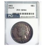 1921 Peace MS64 Lists $1750