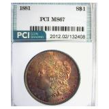 1881 Morgan MS67 LISTS $17500