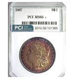 1887 Morgan PCI MS65+ Fabulous Color