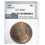 1921 Morgan MS67 LISTS $9500