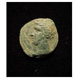 3rd Cent BC Carthage Head of Tanit/Horse & Palm