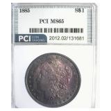 1885 Morgan PCI MS65 Phenomenal Blue Rim