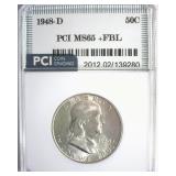 1948-D Franklin MS65+ FBL LISTS $125