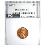 1957-D Cent MS67 RD LISTS $400