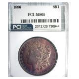 1886 Morgan PCI MS65 Purple Toning