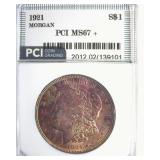 1921 Morgan MS67+ LISTS $25000