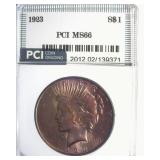 1923 Peace MS66 LISTS $500