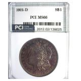 1921-D Morgan MS66 LISTS $1050