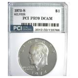 1972-S Silver Ike PR70 DCAM LISTS $425