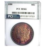 1896 Morgan PCI MS65 Gorgeous Color