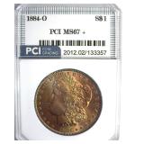 1884-O Morgan MS67+ LISTS $6500