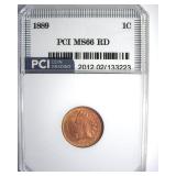 1889 Cent MS66 RD LISTS $8000