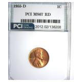 1955-D Cent MS67 RD LISTS $450