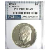 1976-S Silver T1 Ike PR70 DCAM LISTS $950