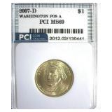 2007-D Pos A $1 Jefferson PCI MS69
