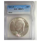 1971-S Silver Ike ICG MS67+ LISTS $3150
