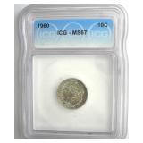1960 Dime ICG MS67