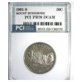 1991-S 50c Mt Rushmore PCI PR70 DCAM