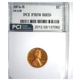1974-S Cent PR70 DCAM RD LISTS $10000