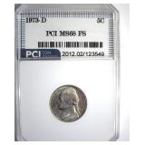 1973-D Nickel MS68 FS LISTS $2500 IN 67 FS