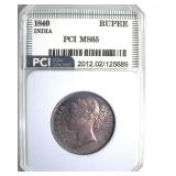 1840 Rupee PCI MS65 India