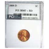 1958-D Cent MS67+ RD LISTS $3000