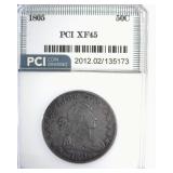 1805 50 Cents XF45 LISTS $3250