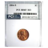 1954-S Cent MS67 RD LISTS $110