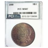 1880 Morgan MS67 LISTS $60000
