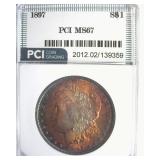 1897 Morgan MS67 LISTS $5750