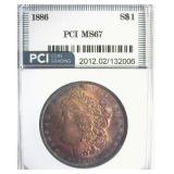 1886 Morgan MS67 LISTS $1500