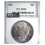 1922 Peace MS66 LISTS $600