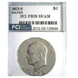 1973-S Silver Ike PR70 DCAM LISTS $1350