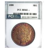 1896 Morgan PCI MS65+ VIbrant Golden Purple