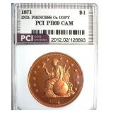 1871 Dollar PCI PR69CAM Indian Princess Cu Copy