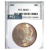 1887 Morgan MS67+ LISTS $6000