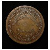1837 Gold-Silver Rolled VF/XF 2 Order Token Rare