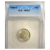 1960-D Dime ICG MS67