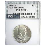 1954-D Franklin MS66+ FBL LISTS $2150