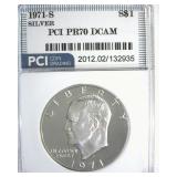 1971-S Silver Ike PR70 DCAM LISTS $475