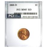 1953-D Cent MS67 RD LISTS $850